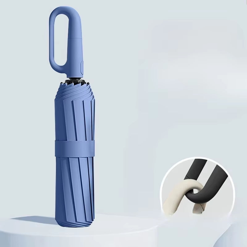 Ring Buckle Design 20 Rib Fully Automatic Umbrella for Men Folding Extra Large Strong Strong WOMEN'S Sunshade Double Umbrella